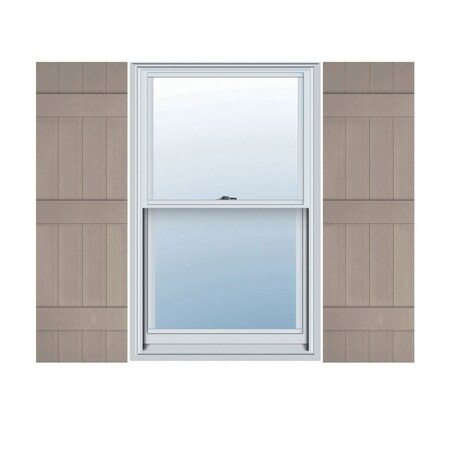 Ekena Millwork 14 in. W x 63 in. H Builders Edge, Four Board Joined 3 Batten, Board-n-Batten Shutters, 008, Clay, PR 080140063008